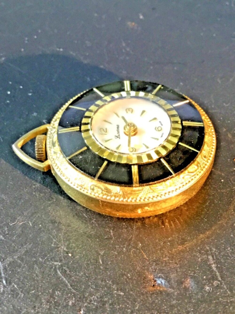 Vintage Lucerne Swiss Pendant Pocket Watch – 33.9 mm – Non‑Running – For Parts/R - Picture 3 of 6